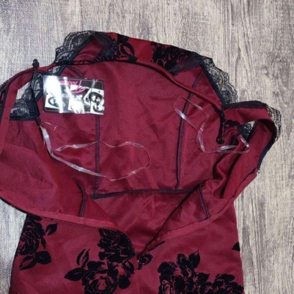 Trixxi Red‎ Floral Bodycon Halter Dress Sz M - Picture 10 of 15